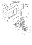 CABINET Diagram and Parts List for CAH12WB41  Crosley Air Conditioner