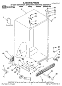 CABINET PARTS Diagram and Parts List for MSD2658KGB01  Whirlpool Refrigerator