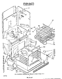 OVEN Diagram and Parts List for RS670PXV0  Whirlpool Range