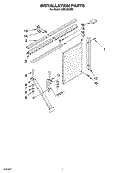 INSTALLATION PARTS Diagram and Parts List for ACE184XR0  Whirlpool Air Conditioner