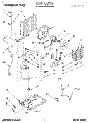 UNIT, LITERATURE Diagram and Parts List for BHAC0500XS5  Whirlpool Air Conditioner
