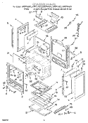 CHASSIS Diagram and Parts List for SF377PEGQ1  Whirlpool Range