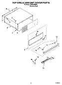 TOP GRILLE AND UNIT COVER PARTS Diagram and Parts List for KSSC42FMS01  KitchenAid Refrigerator