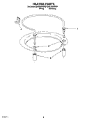 HEATER PARTS Diagram and Parts List for DUC600XTPS7  Whirlpool Dishwasher
