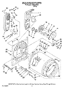 BULKHEAD PARTS Diagram and Parts List for NGD5400TQ0  Amana Dryer