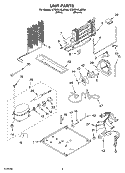 UNIT Diagram and Parts List for KTRP21KLBT00  KitchenAid Refrigerator