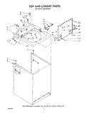 TOP AND CABINET , LITERATURE AND OPTIONAL Diagram and Parts List for LA5300XSW1  Whirlpool Washer