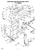 CONTROLS AND REAR PANEL PARTS Diagram and Parts List for LSC9000PW0  Whirlpool Washer