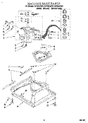 MACHINE BASE Diagram and Parts List for LSP8244BN1  Whirlpool Washer