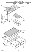 SHELF Diagram and Parts List for 8ET18NKXAN00  Whirlpool Refrigerator