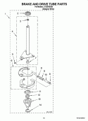 BRAKE AND DRIVE TUBE PARTS Diagram and Parts List for LTE5243DQ8  Whirlpool Washer Dryer Combo