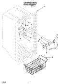 LINER PARTS Diagram and Parts List for EV200FXMQ05  Whirlpool Freezer