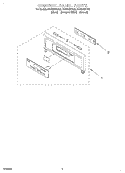 CONTROL PANEL Diagram and Parts List for RBS245PDB9  Whirlpool Wall Oven