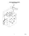 OVEN ELECTRICAL Diagram and Parts List for SF395PEWN2  Whirlpool Range