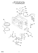 INTERIOR Diagram and Parts List for MT8118XEB2  Whirlpool Microwave