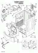 CABINET PARTS Diagram and Parts List for YWED9300VU0  Whirlpool Dryer