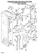 FREEZER LINER AND AIR FLOW PARTS Diagram and Parts List for KSSS36FMB01  KitchenAid Refrigerator