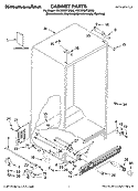 CABINET PARTS Diagram and Parts List for KSCS25MTMS00  KitchenAid Refrigerator