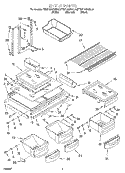 SHELF Diagram and Parts List for KTRS19MGAL00  KitchenAid Refrigerator