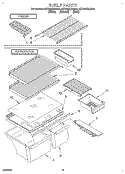 SHELF, LIT/OPTIONAL Diagram and Parts List for 3ET16NKXDG00  Whirlpool Refrigerator
