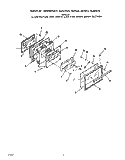 OVEN DOOR Diagram and Parts List for N9457X0  Roper Range