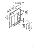 INNER DOOR Diagram and Parts List for DU8150XX3  Whirlpool Dishwasher