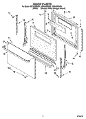 DOOR PARTS, MISCELLANEOUS PARTS Diagram and Parts List for VSF315PEMQ1  Whirlpool Range