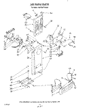 AIR FLOW Diagram and Parts List for KSRF22DTWH00  KitchenAid Refrigerator