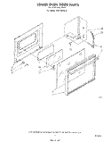 LOWER OVEN DOOR Diagram and Parts List for RB170PXL2  Whirlpool Wall Oven