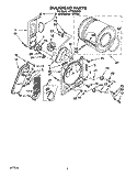 SECTION Diagram and Parts List for LET5434AQ0  Whirlpool Dryer