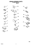 WIRING HARNESS PARTS Diagram and Parts List for 8TLSR7432LT0  Whirlpool Washer