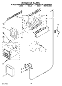 ICEMAKER PARTS Diagram and Parts List for KSRG22FKWH19  KitchenAid Refrigerator