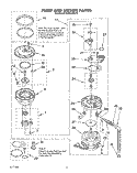 PUMP AND MOTOR Diagram and Parts List for KUDH23HY0  KitchenAid Dishwasher