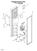 FREEZER DOOR PARTS Diagram and Parts List for 7GS6SHEXMS02  Whirlpool Refrigerator