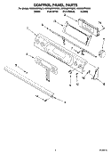 CONTROL PANEL PARTS Diagram and Parts List for KERK807PSS01  KitchenAid Range