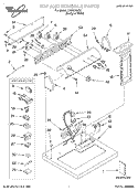 TOP AND CONSOLE, LIT/OPTIONAL Diagram and Parts List for LGQ8000JQ1  Whirlpool Dryer