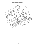 CONTROL PANEL , COOKTOP Diagram and Parts List for RS610PXV0  Whirlpool Range