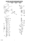 Part Location Diagram of 2305425 Whirlpool Ice Container (Complete)