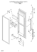 REFRIGERATOR DOOR Diagram and Parts List for 6ED22DQXDW01  Whirlpool Refrigerator