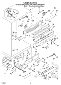 LINER Diagram and Parts List for KBRC36FKB01  KitchenAid Refrigerator