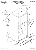 CABINET PARTS Diagram and Parts List for ET8LFKXKQ06  Whirlpool Refrigerator