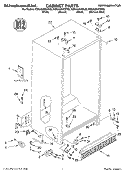 CABINET PARTS Diagram and Parts List for KSRA22KKBT02  KitchenAid Refrigerator