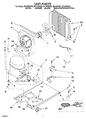 UNIT Diagram and Parts List for GI1500XHN3  Whirlpool Ice Maker