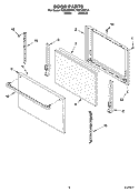 DOOR PARTS, OPTIONAL PARTS Diagram and Parts List for FGP305KV4  Roper Range