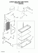 LOWER UNIT AND TUBE PARTS Diagram and Parts List for KSSC48QTS03  KitchenAid Refrigerator