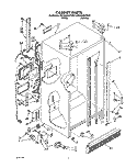 CABINET Diagram and Parts List for 4ED22DWXTF00  Whirlpool Refrigerator