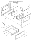 DOOR AND DRAWER PARTS Diagram and Parts List for RGE23301  Roper Range