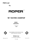 SECTION Diagram and Parts List for CEX630VX0  Roper Range