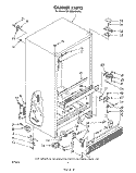 CABINET Diagram and Parts List for EB19MKXSW00  Whirlpool Refrigerator