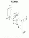 AIR FLOW PARTS Diagram and Parts List for 7WSC19D2XS01  Whirlpool Refrigerator